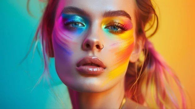 maquillaje vanguardista de alta moda