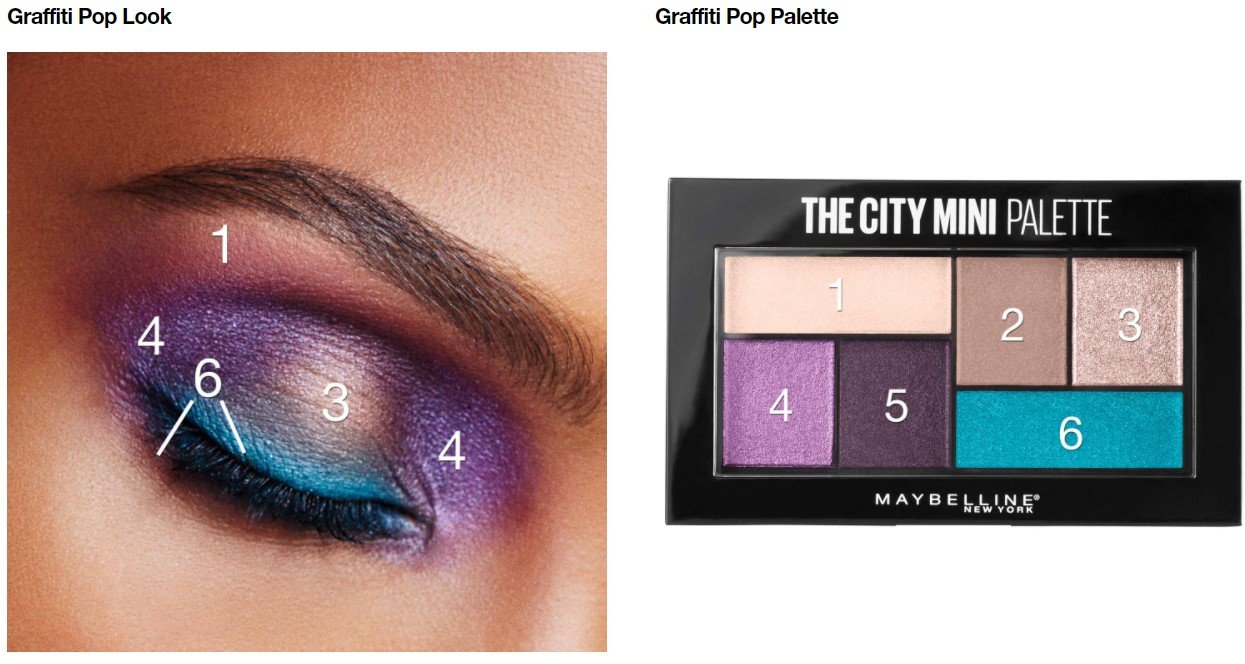 Maybelline Paleta de sombras de ojos City Mini Palettes Voting Eye Macro Graffiti Pop