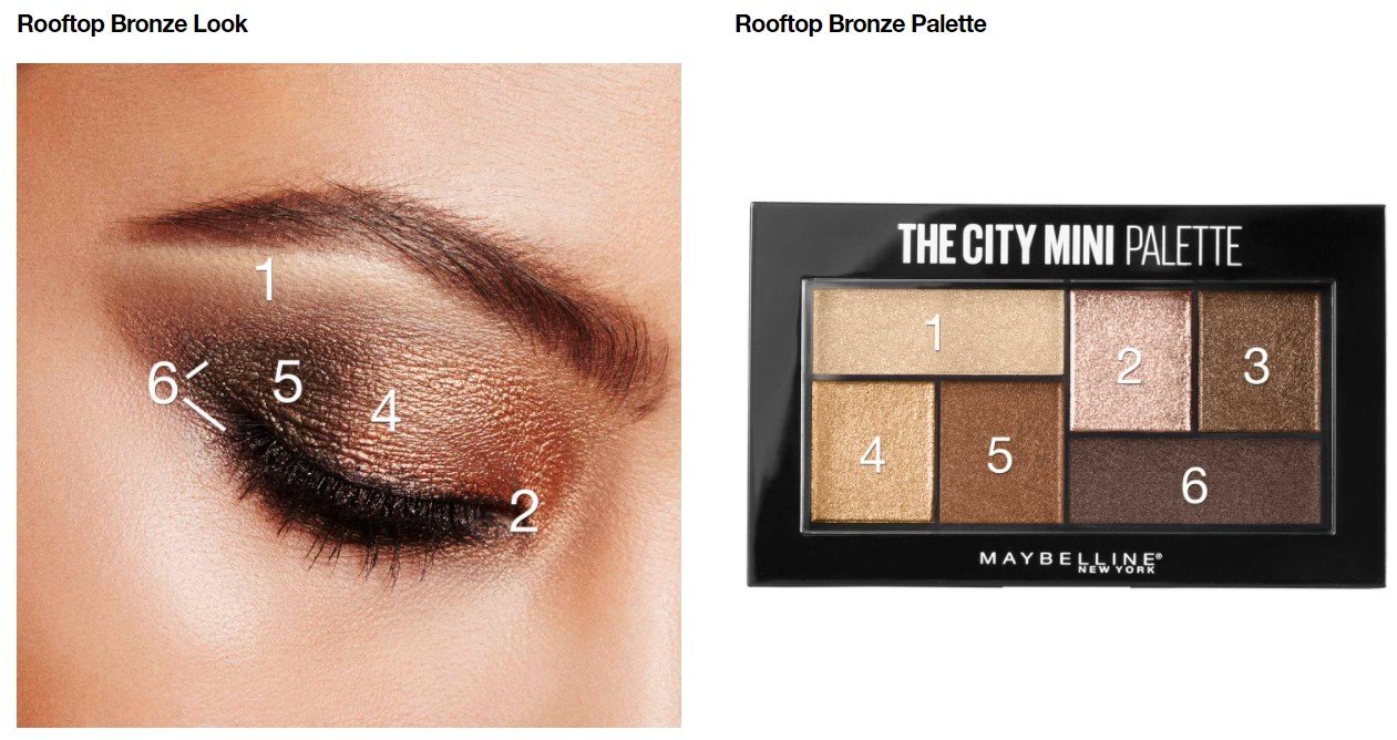 Maybelline Paleta de sombras de ojos City Mini Palettes Voting Eye Macro Rooftop Bronze