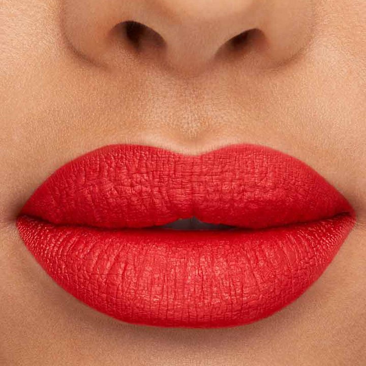 Macro of coral lips